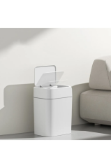 Sensörlü Otomatik Plastik Çöp Kovası 12 Litre + Deterjan Hazneli Silikon Klozet Fırçası