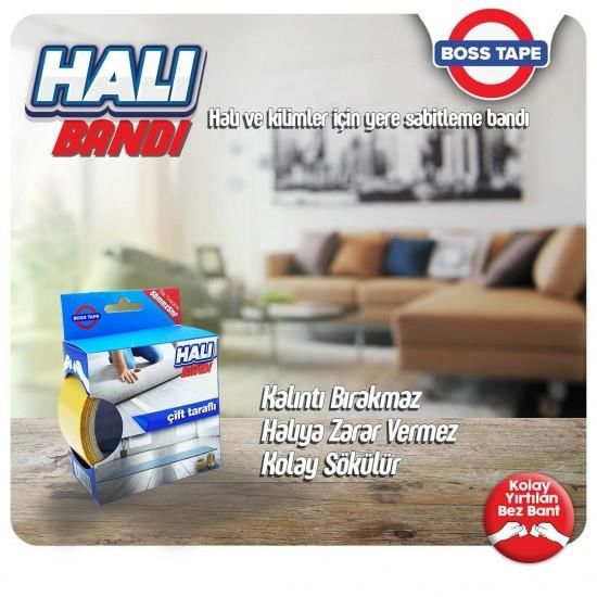 Halı kaydırmaz bant boss çift taraflı halı,kilim,paspas kaydırmaz/50mmX5MT-1Ad