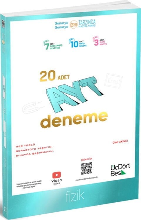 ÜÇ DÖRT BEŞ AYT FİZİK 20 Lİ DENEME