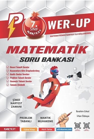 Nartest 7. Sınıf Power-up Matematik Soru Bankası Kırmızı