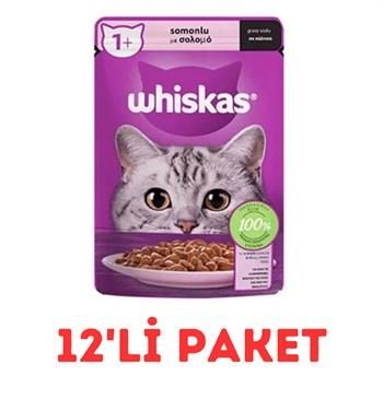 Whiskas Somonlu Kedi Yaş Maması (85 gr) 12'Li Paket