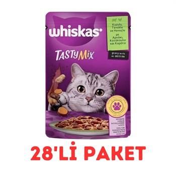 Whiskas Tasty Mix Kuzulu Tavuklu Ve Havuçlu Yaş Kedi Maması 85 Gr 28'Li Paket