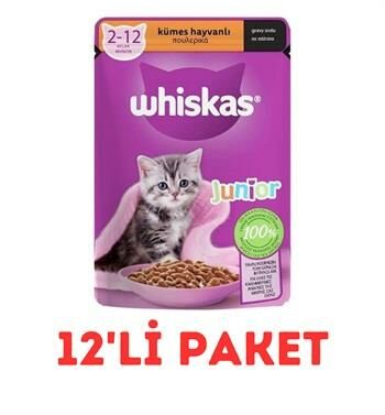 Whiskas Kümes Hayvanlı Yavru Yaş Kedi Maması 85 Gr 12'Li Paket