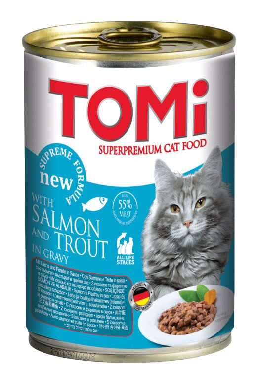 Tomi Somon ve Alabalıklı Yetişkin Kedi Konservesi 400 gr