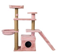 Dubex 55x160x124 cm Kedi Oyun Evi ve Tırmalama Platformu Pembe