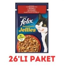 Felix Sensation Sığır Etli Ve Domatesli Kedi Yaş Maması 85 Gr 26'Lı Paket