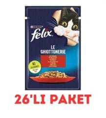 Felix Jöle İçinde Sığır Etli Yetişkin Kedi Konservesi 85 Gr 26'Lı Paket