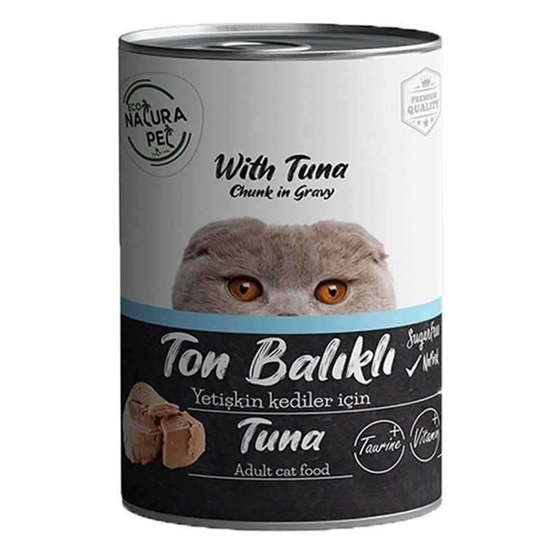 Eco Natura Pet Ton Balıklı Yetişkin Kedi Konservesi Gravy 400 Gr