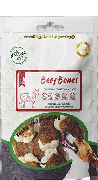 Eco Natura Pet Beef Bones - Biftek Kaplı Pres Kemik Köpek Ödülü 105 Gr