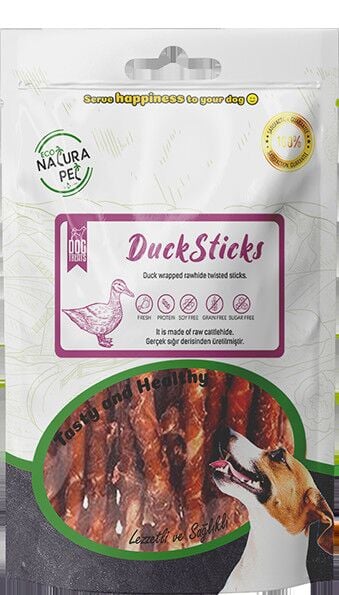 Eco Natura Pet Duck Sticks Ördek Sargılı Stick Kemik Köpek Ödülü 90 Gr