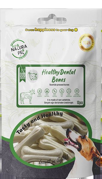 Eco Natura Pet Healty Dental Bones Beyaz Pres Kemik 5Cm 12Li 90Gr