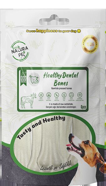 Eco Natura Pet Healty Dental Bones Beyaz Pres Kemik 8Cm 6Lı 120Gr