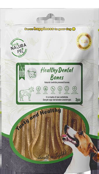 Eco Natura Pet Healty Dental Bones Natural Pres Kemik 13Cm 3Lü 180Gr