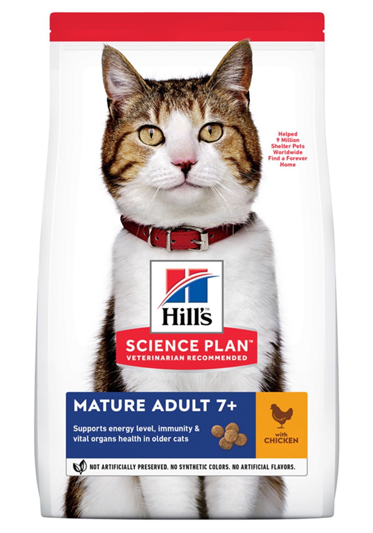 Hills Mature Adult 7+ Tavuklu Yaşlı Kedi Maması 3 Kg