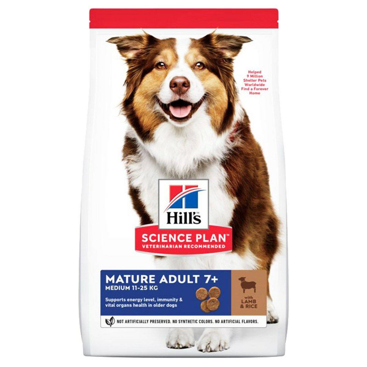 Hills Kuzulu ve Pirinçli Orta Boy Irk Yaşlı Köpek Maması 2,5 Kg