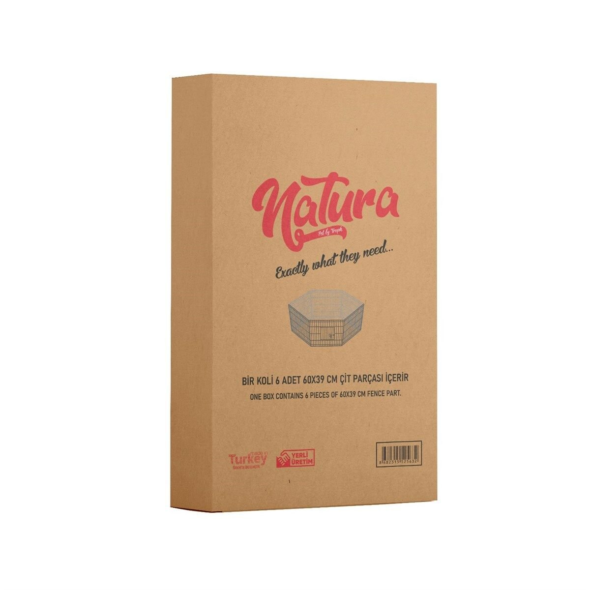 Natura Altıgen Kedi Köpek Oyun Çiti Orta 60X54Cm 6 Parça