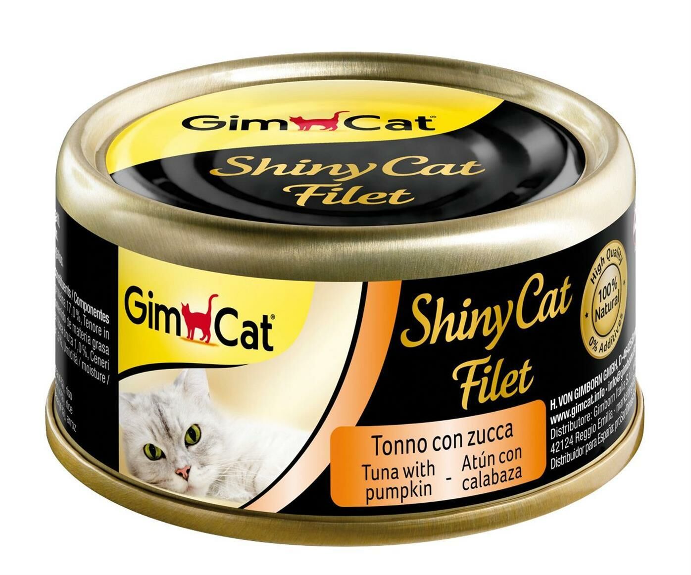 Gimcat Shinycat Kıyılmış Ton Balıklı ve Kabak Kedi Konservesi 70 gr