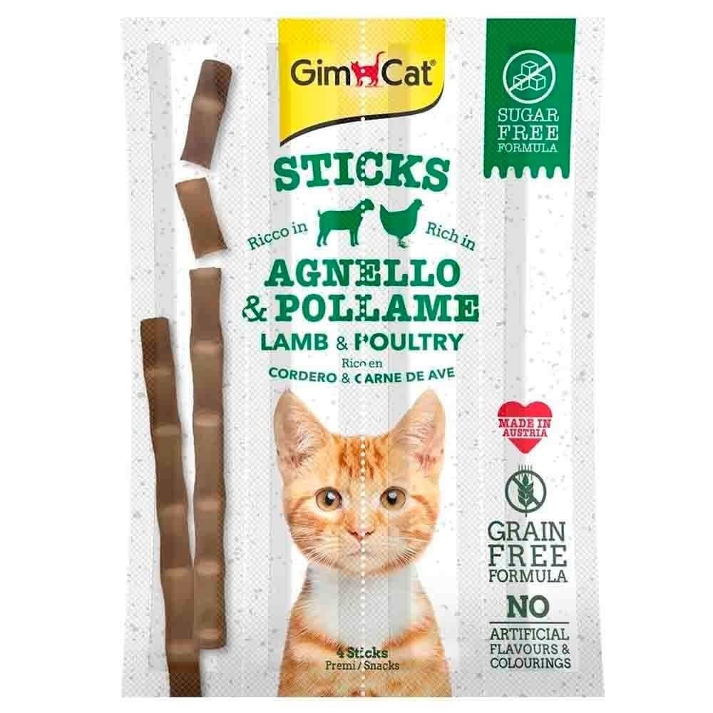 Gimcat Sticks Kuzu Etli Tavuklu Tahılsız Kedi Ödül Çubukları 4_Lü 20 Gr