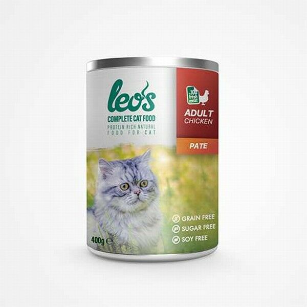 Leos Tavuk Etli Pate Yetişkin Kedi Konservesi 400 Gr