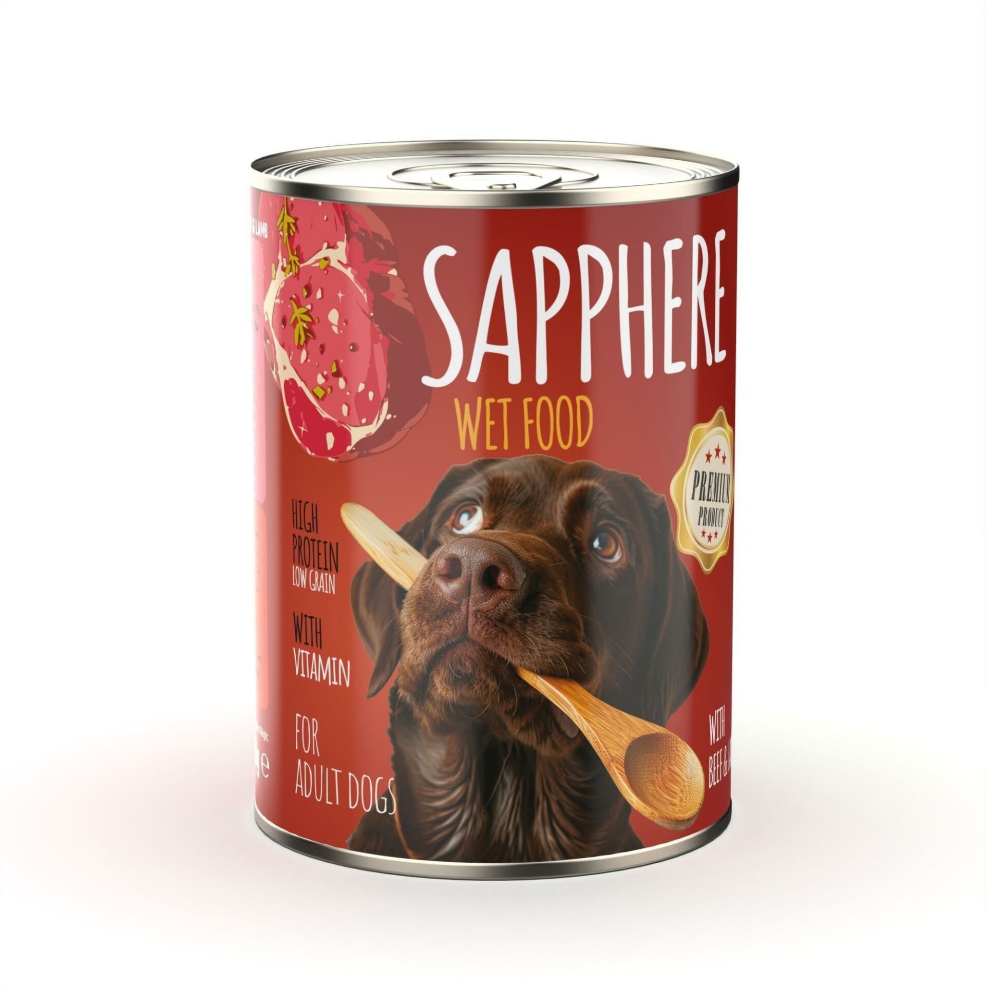 Sapphere Kırmızı Etli Yetişkin Köpek Maması Konserve 400 Gr 1872 Adet (1 PALET)