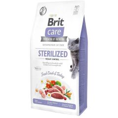 Brit Care Hypo-Allergenic Kilo Kontrolü için Ördekli Tahılsız Kısırlaştırılmış Kedi Maması 7kg