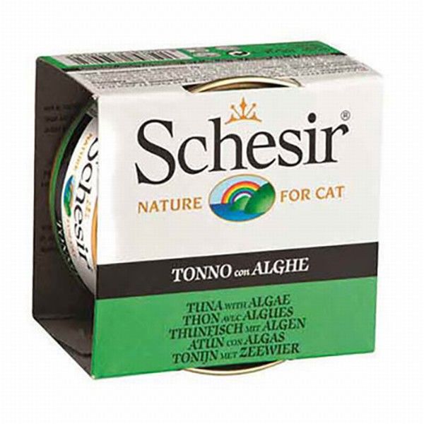 Schesir Ton Balıklı ve Yosunlu Jelly Yetişkin Kedi Konservesi 6 Adet 85 Gr