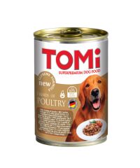Tomi 3 Çeşit Kümes Hayvanlı Yetişkin Köpek Konservesi 400 GR (24 Adet)