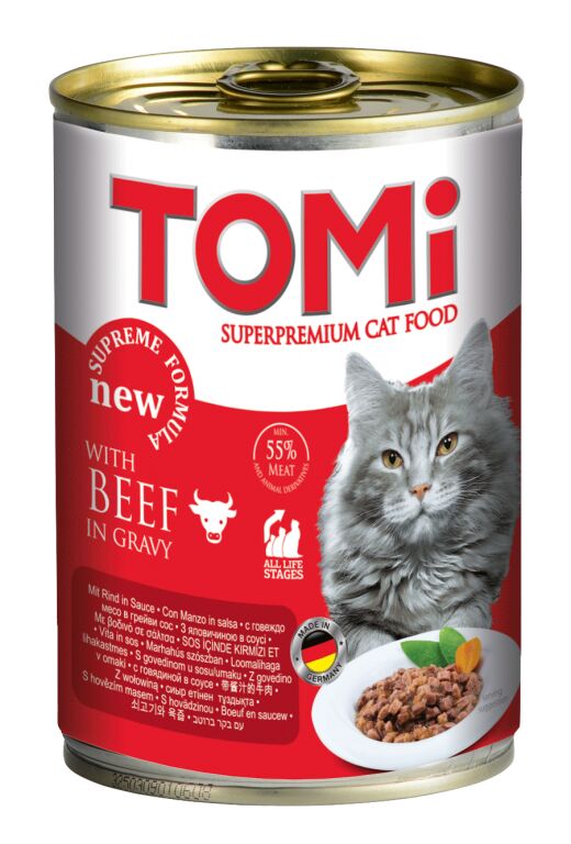 Tomi Sığır Etli Yetişkin Kedi Konsevervesi 400 GR (24 Adet)