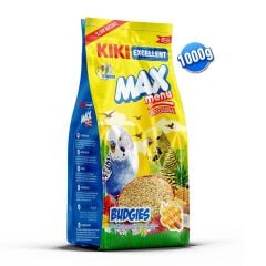 KIKI Excellent Kuş Max Menu Budgies Ballı Muhabbet Kuşu Yemi 1000 Gr. 8 Adet (Kutu)