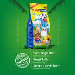 KIKI Excellent Kemirgen Max Menu Baby Rabbits Yavru Tavşan Yemi 1000 gr. 8 Adet (Kutu)