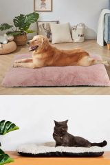 Patiderm Peluş Kedi ve Köpek Yatağı Yer Minderi - Karışık Renk