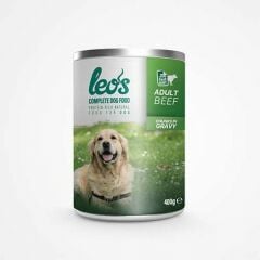 Leos Sığır Parça Etli Soslu Yetişkin Köpek Konservesi 6 Adet 400 Gr