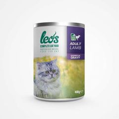 Leos Kuzu Parça Etli Soslu Yetişkin Kedi Konservesi 12 Adet 400 Gr