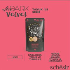 Schesir After Dark Pouch Tavuklu ve Sığır Etli Tahılsız Yetişkin Kedi Konservesi 80 Gr