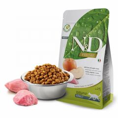 N&D Prime Yaban Domuzlu Elmalı Tahılsız Yetişkin Kedi Maması 1,5 Kg