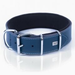 Doggie Çift Kat Deri Köpek Boyun Tasması Royalblue 5x50-60 Cm