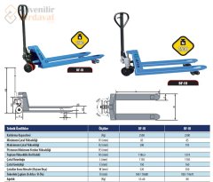 JETCO PROFESYONEL 2,5 TON TRANSPALET KOLİ TAŞIMA
