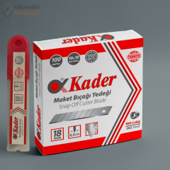 KADER Maket Bıçağı Yedek Uç 100 Adet Maket Bıçağı Ağzı