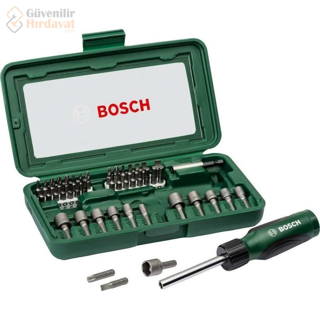 Bosch 46 Parça Cırcırlı Tornavida Vidalama ve Lokma Ucu Aksesuar Seti - 2607017377