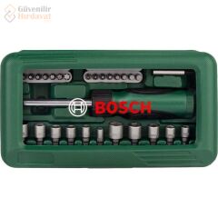 Bosch 46 Parça Cırcırlı Tornavida Vidalama ve Lokma Ucu Aksesuar Seti - 2607017377