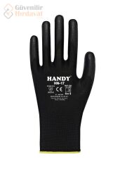 Handy Plus HN-17 Pu Kaplı Eldiven Siyah NO : 10 12 ÇİFT