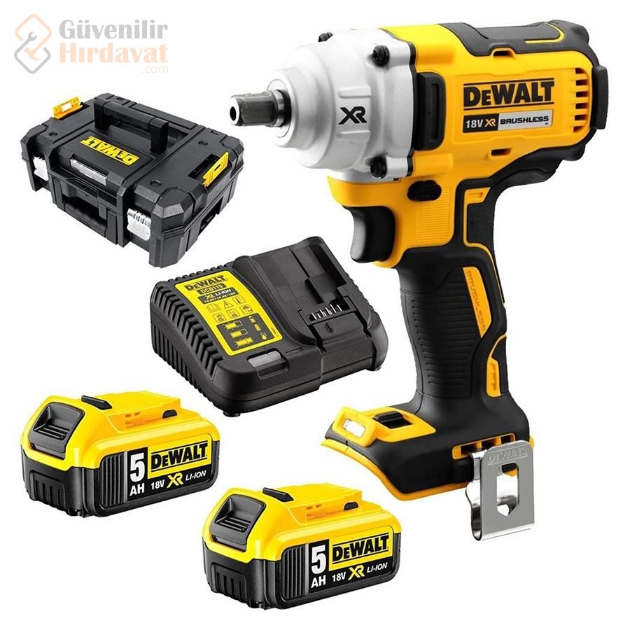 Dewalt DCF894P2 18 VOLT 5.0 AH Li-Ion Çift Akülü Profesyonel Somun Sıkma Makinası