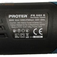 Proter PR 680 E Elektrikli Kalıpçı Taşlama 600 Watt - Devir Ayar