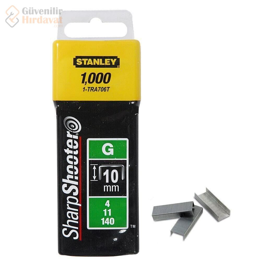 Stanley Zımba Teli Ağır Hizmet Zımba Telleri 10 MM X 1000 Adet G Serisi 1-TRA706T