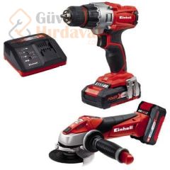 Einhell TC-TK 18 Li Kit CD+AG 1x1.5 Ah + 1x3.0 Ah Akülü Matkap + Taşlama - 4257238