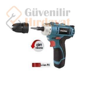 Proter PST 222 Plus 12V 2 Ah Li-ion Çift Akülü Vidalama