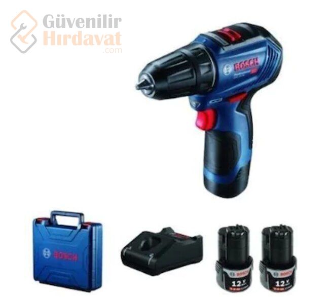 Bosch Professional GSR 12V-30 12V 2 Ah Li-ion Çift Akülü Vidalama