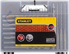 Stanley STA56119 Sds Plus Matkap Ucu Seti Taşıma Çantalı 12 Parça Beton Delme Aksesuar Set