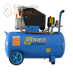 Power 50 Litre 2 HP 220 Volt 8 Bar Pistonlu Kompresör