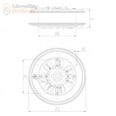 Bahçıvan 30 cm BB 300 1350 D/D 220 230 Volt Monofaze Aksiyel Kapaksız Baca Pencere Aspiratörü Fanı